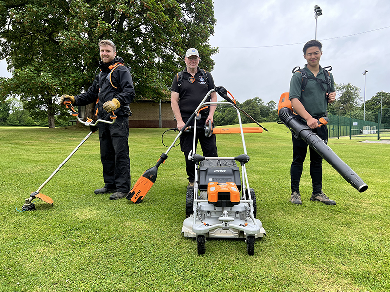 Staff from Hutcheson Grammar with their Pellenc equipment