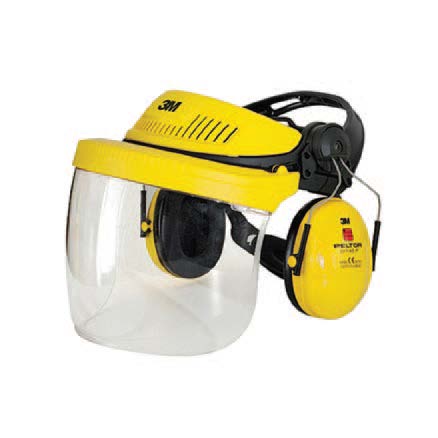 3M G500 kit with earmuffs and visor